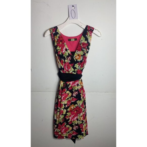 Eva Franco Dresses & Skirts - Anthropologie Eva Franco Sleeveless Floral Black and Red Mini Dress